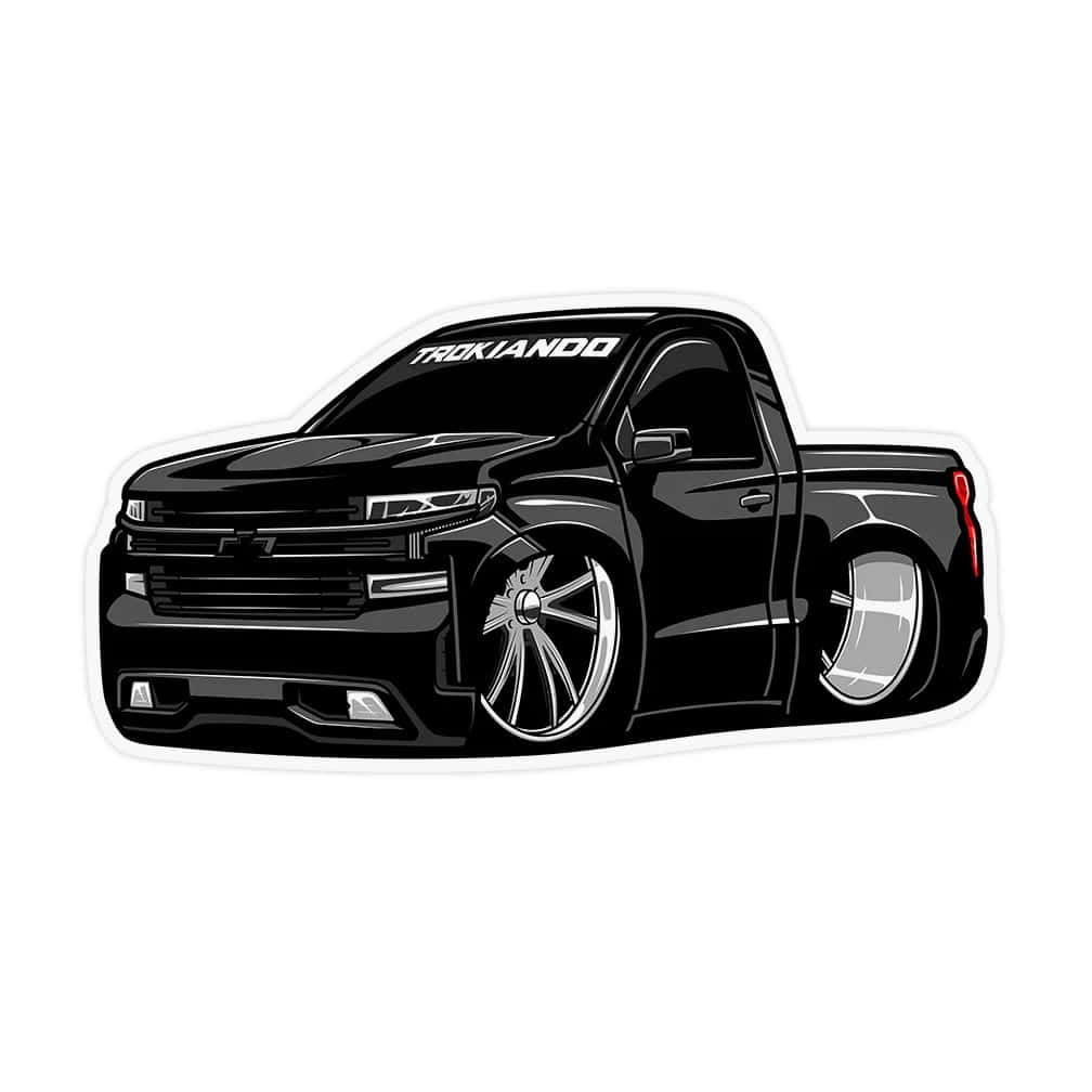 Trokiando Chevy Truck Sticker Wallpaper