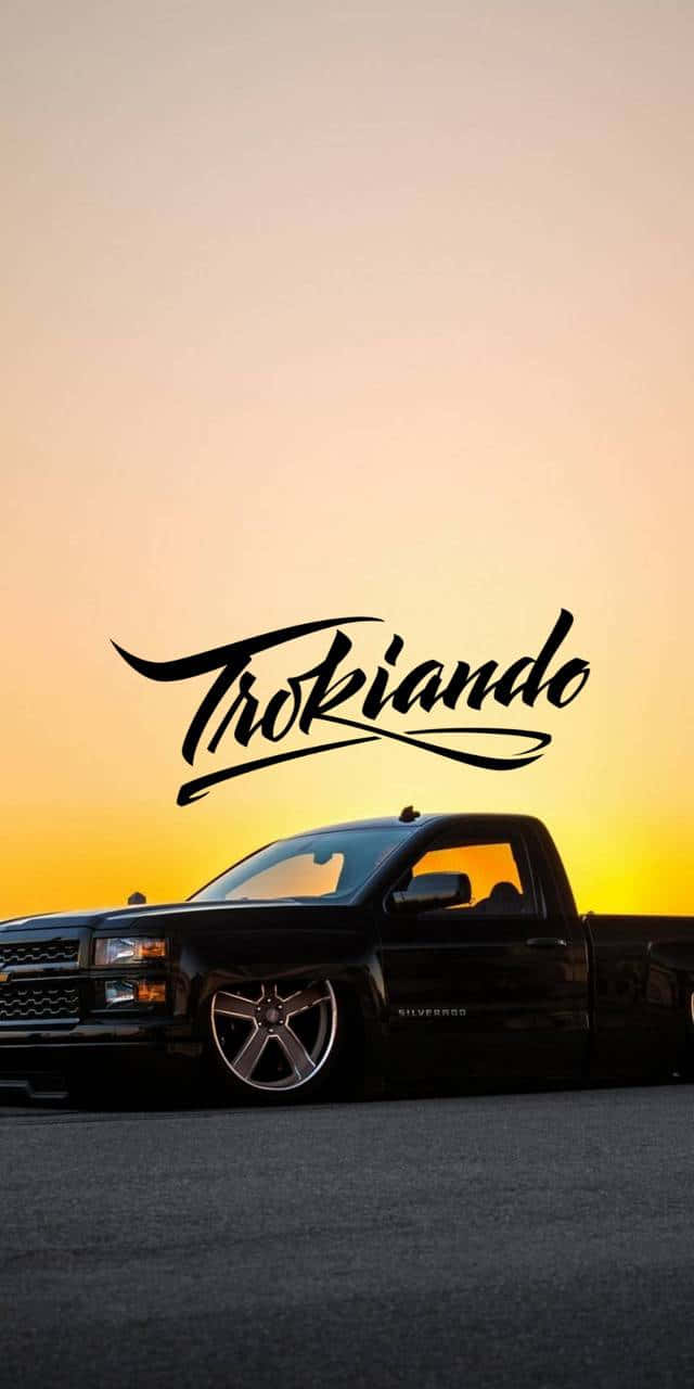 Trokiando Truck Sunset Silhouette Wallpaper