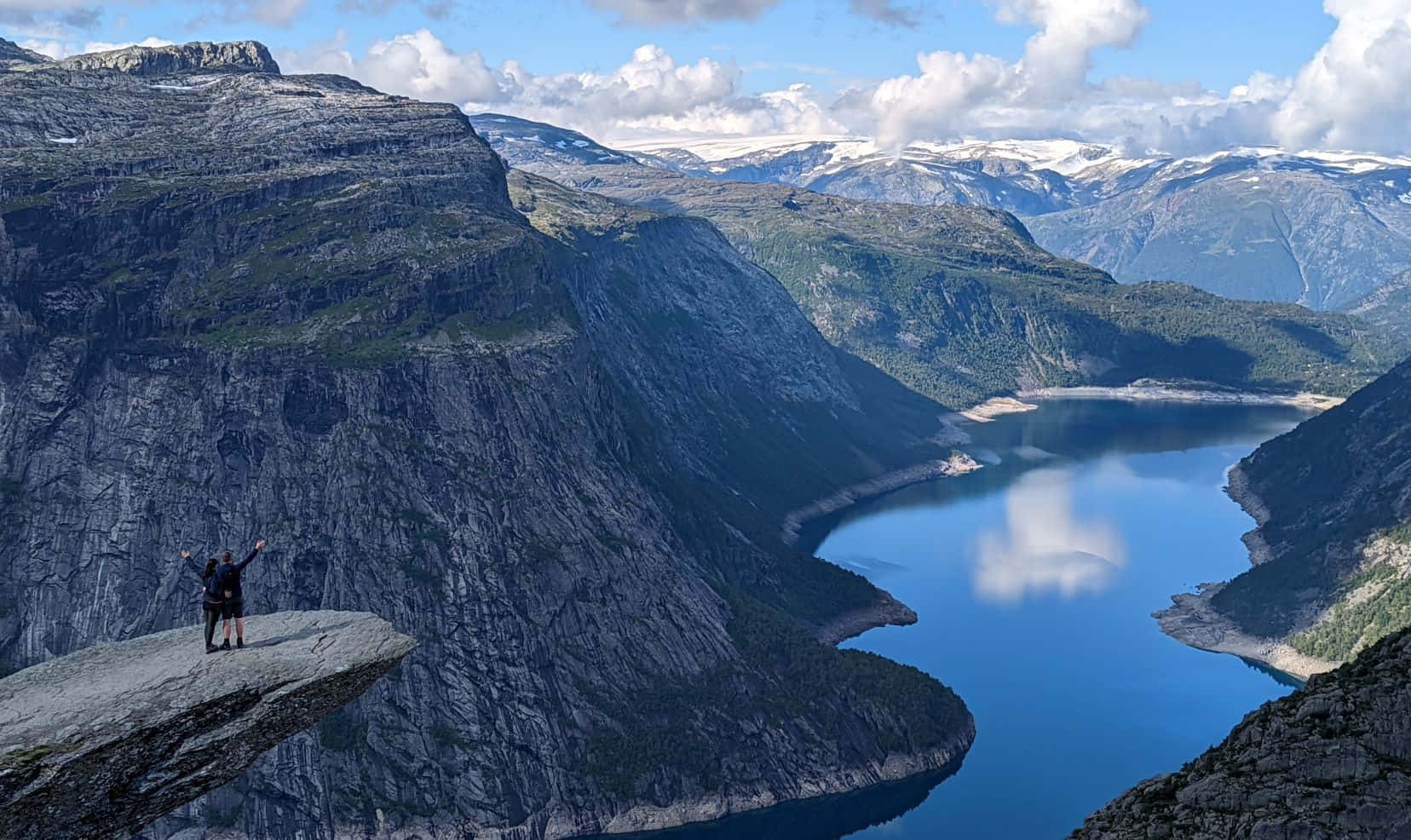 Trolltunga With Mountain View Wallpaper