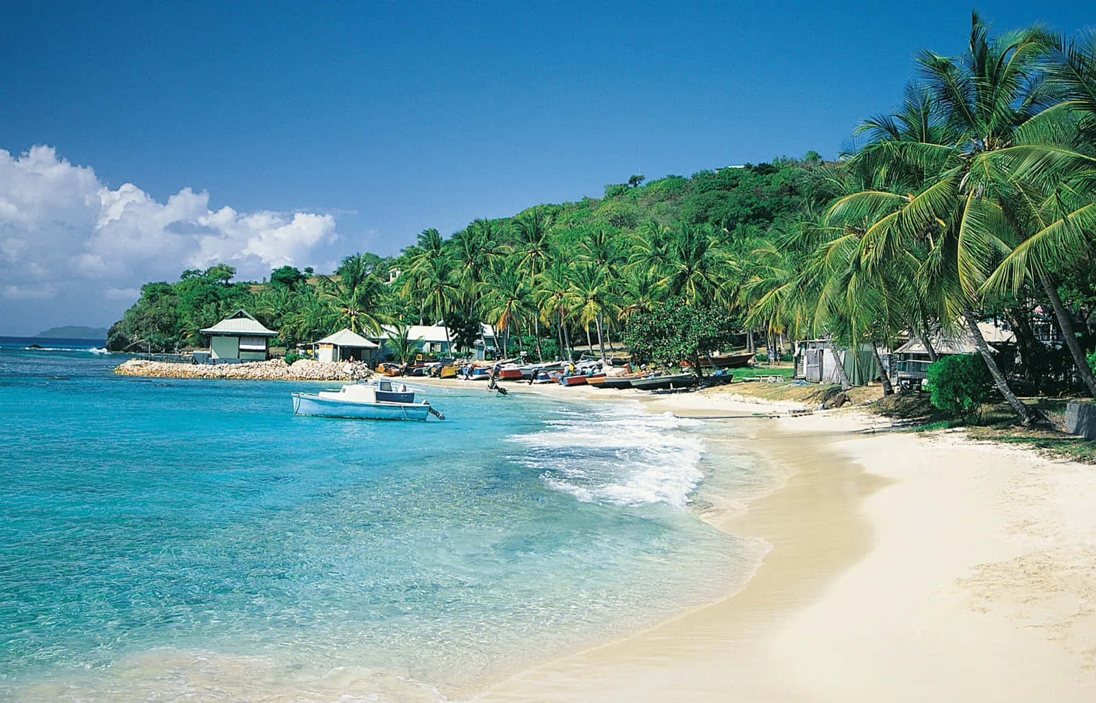 Tropical Beach Paradise St Vincent And Grenadines Wallpaper