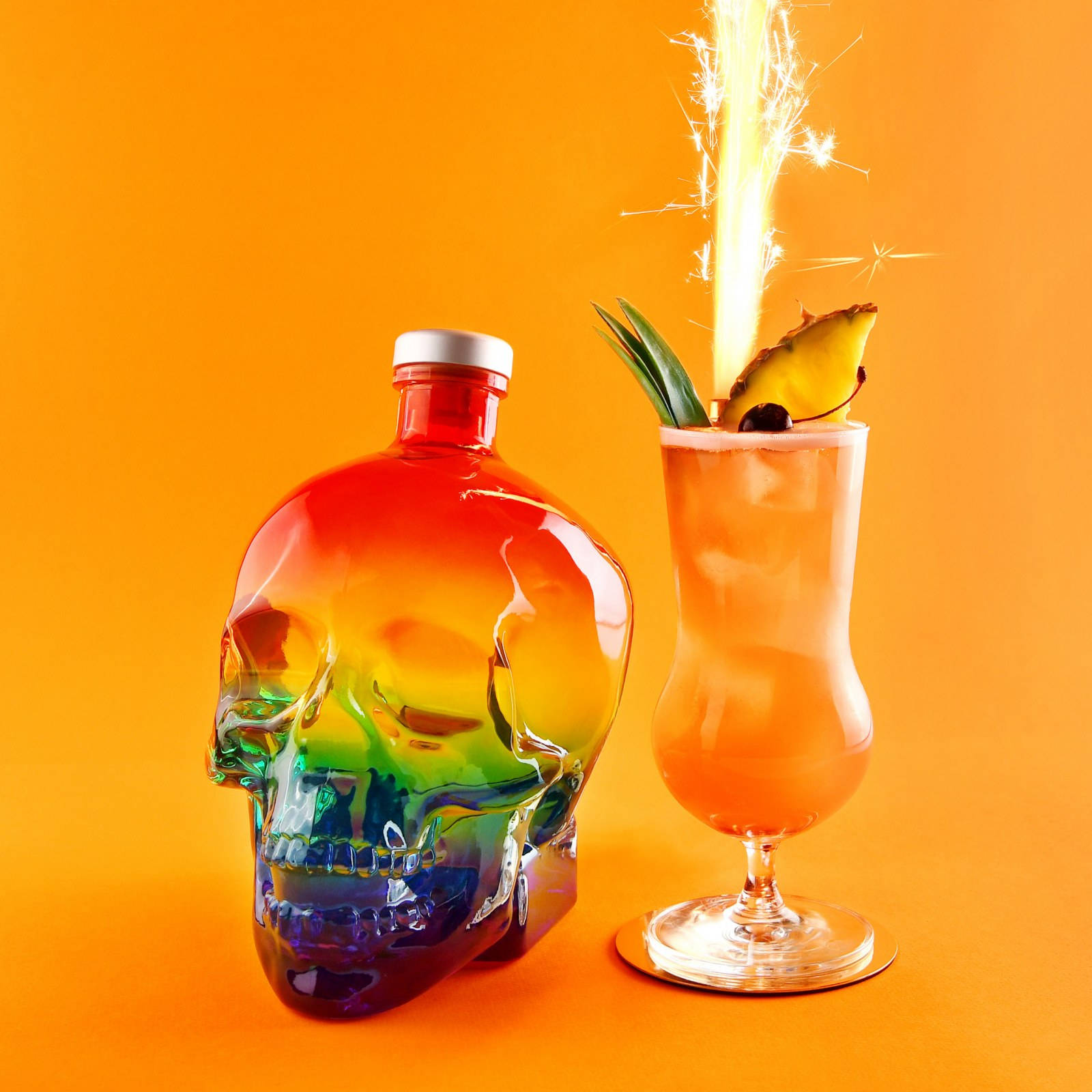 Tropical Drink Made With Crystal Head Vodka Wallpaper