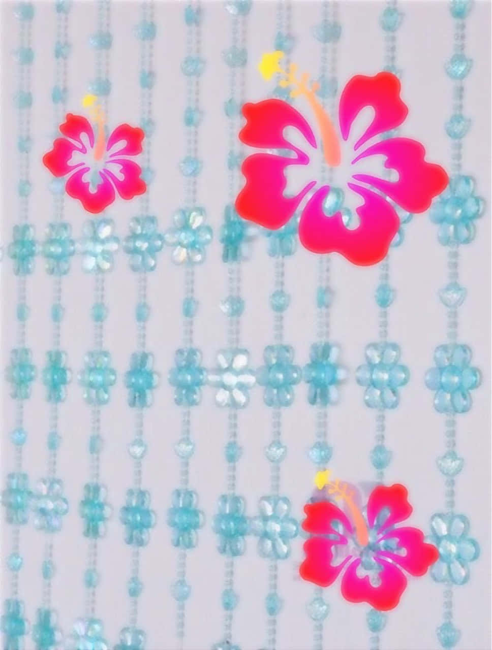 Tropical Hibiscus Pattern Wallpaper