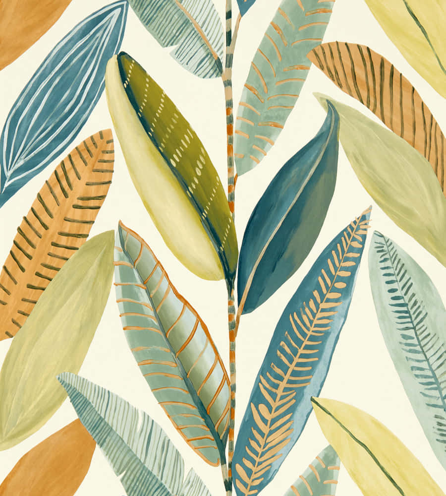 Tropical Leaves Pattern Wallpaper