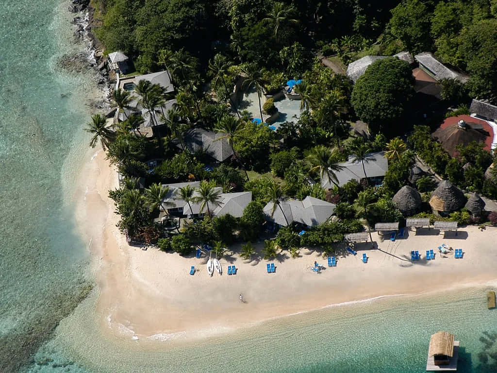 Tropical Resort Aerial View St Vincent And Grenadines Wallpaper