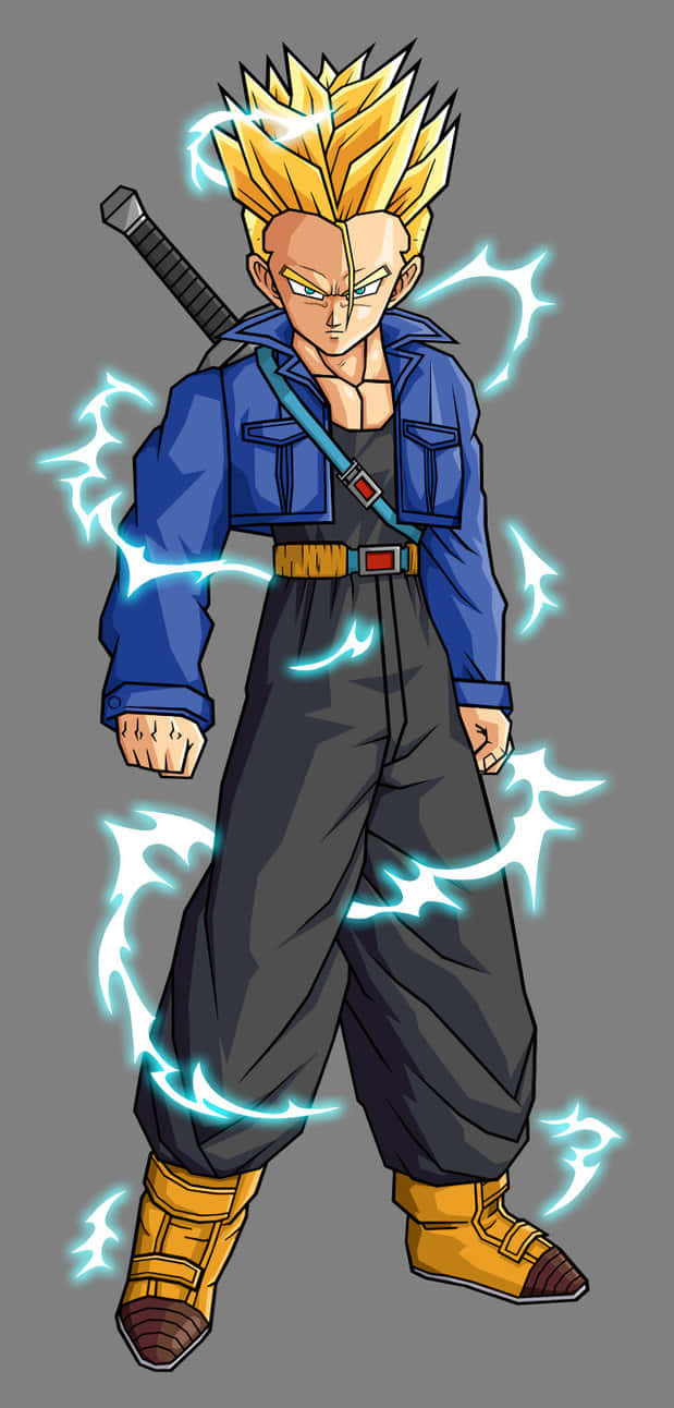 Trunks, The Brave Saiyan Warrior From Dragon Ball Z, Readies Himself For Battle Wallpaper