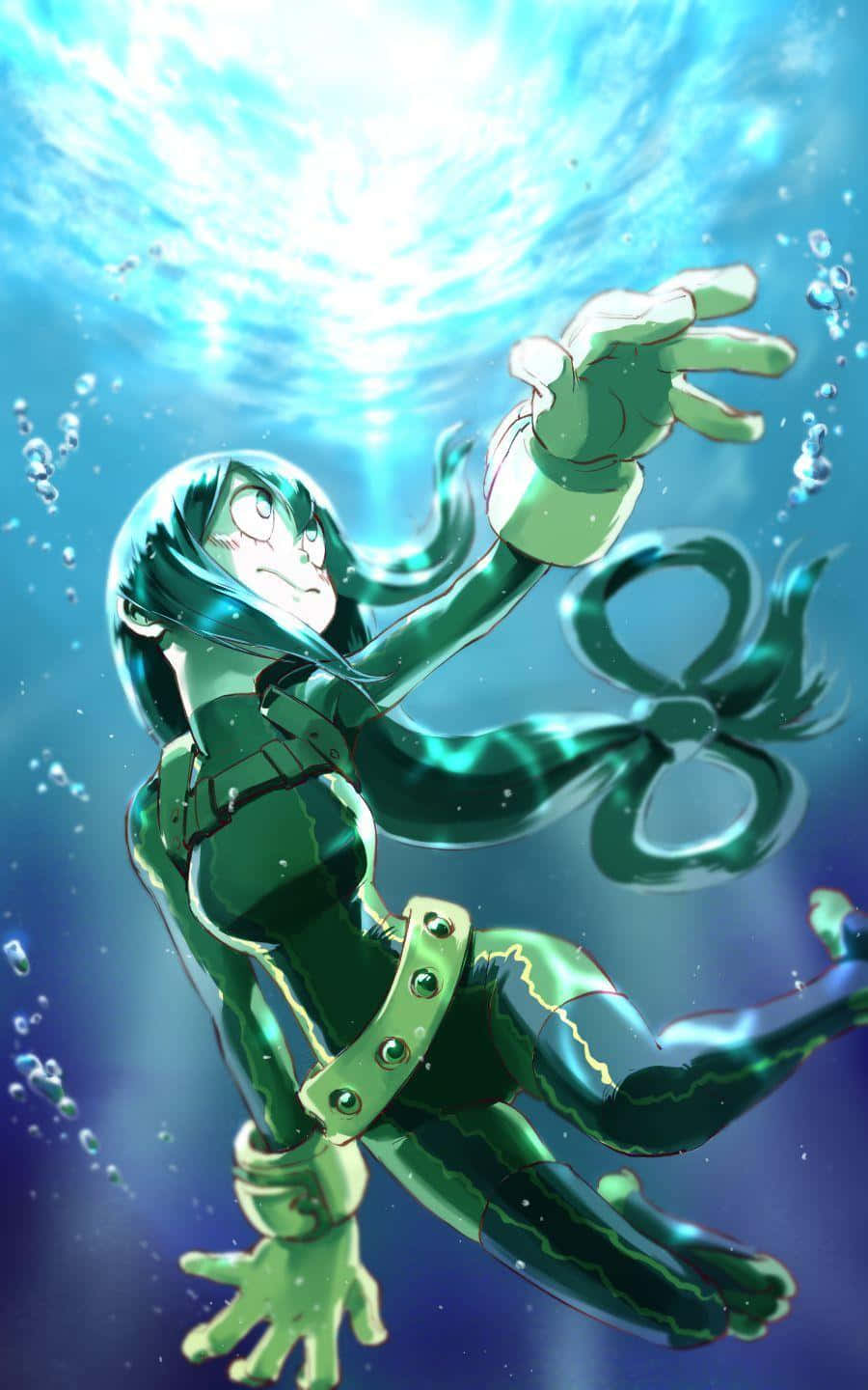 Tsuyu Asui, A Student At U.a. High School Wallpaper