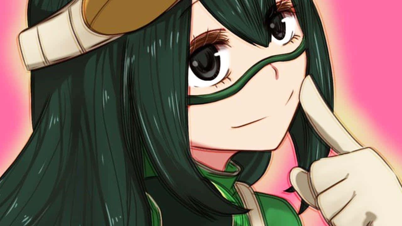 Tsuyu Asui Getting Creative After Studying In Class. Wallpaper