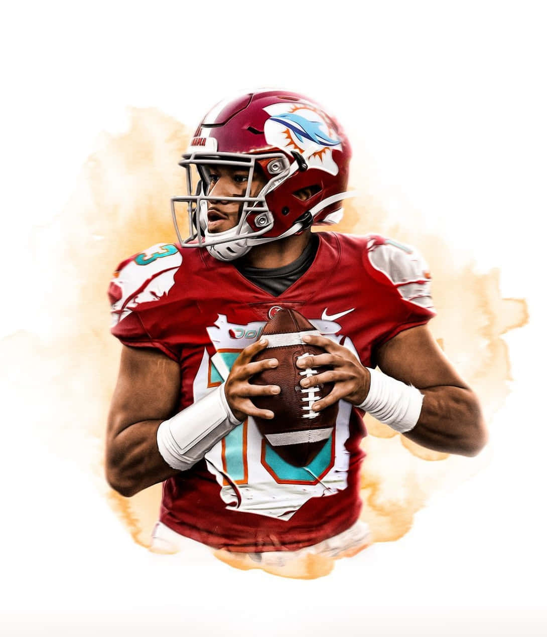 Tua Tagovailoa Of The Miami Dolphins Wallpaper