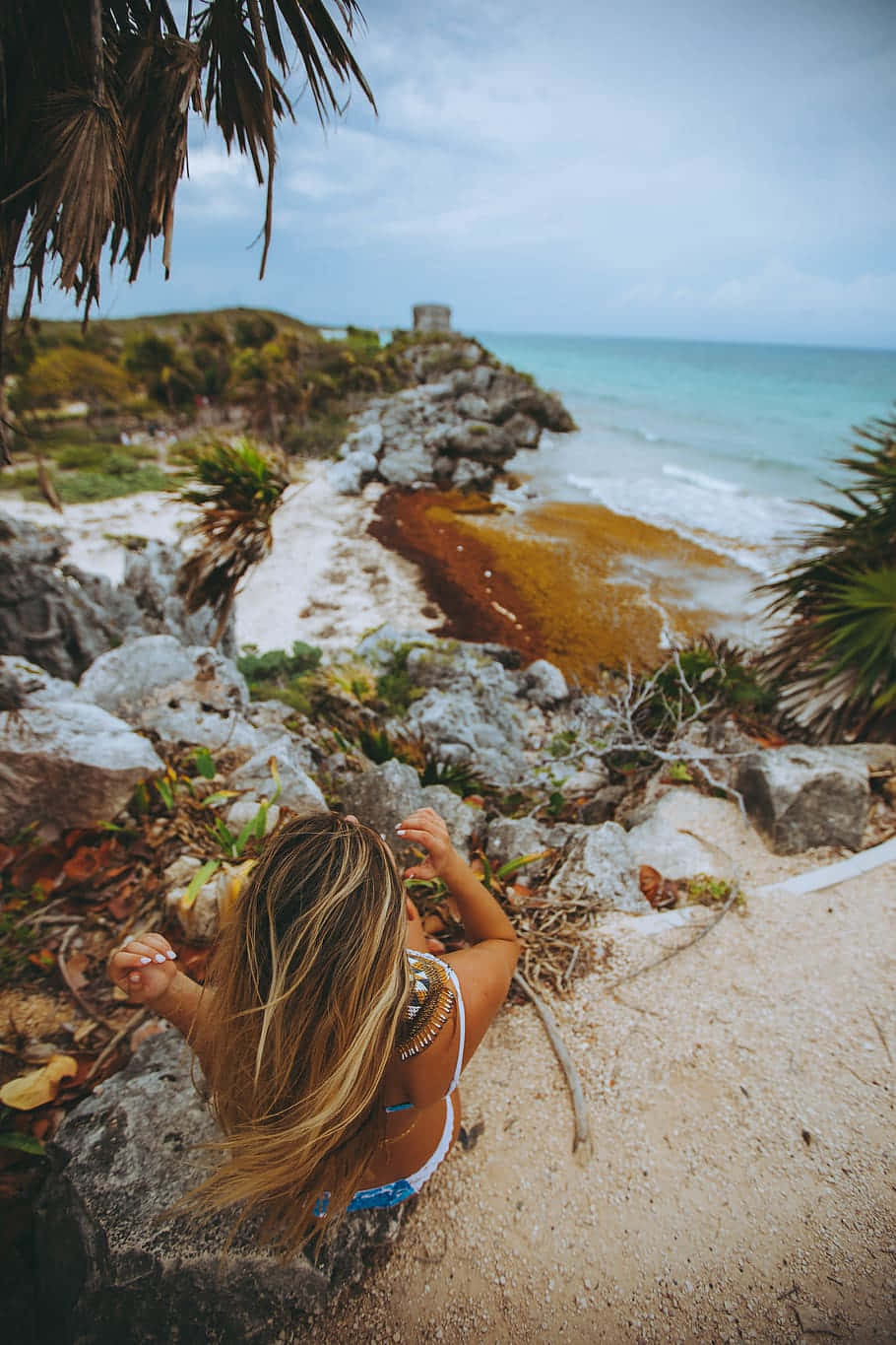 Tulum Beach Viewpoint Mexico Wallpaper