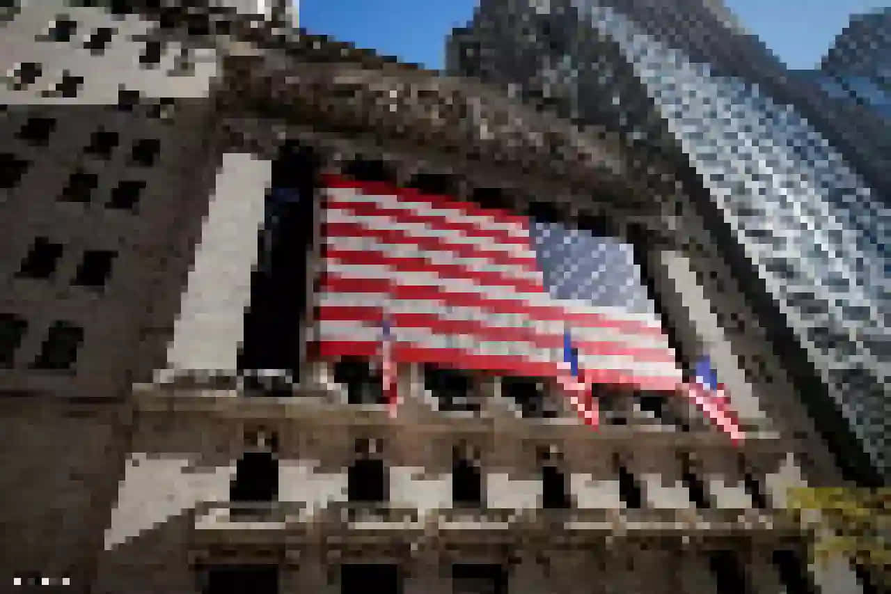 Tumultuous Federal Hall Pixel Art Wallpaper