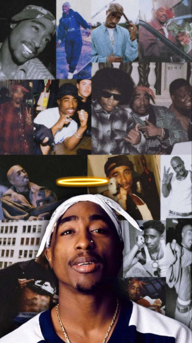 Tupac Collage Aesthetic Montage Wallpaper