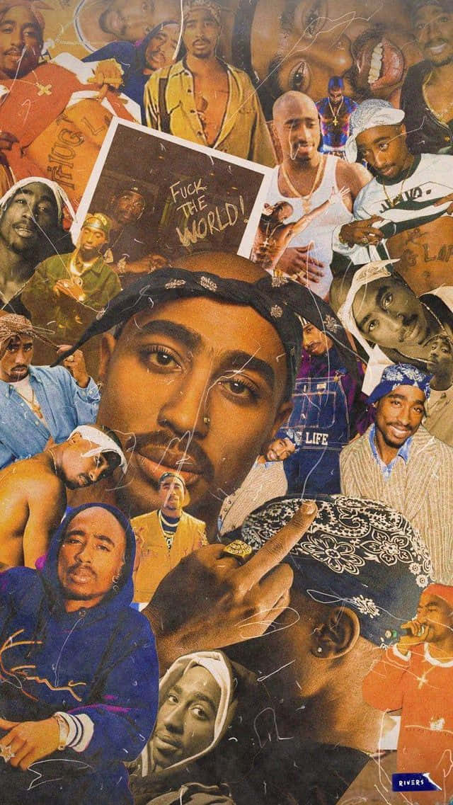 Tupac Collage Aesthetic Wallpaper