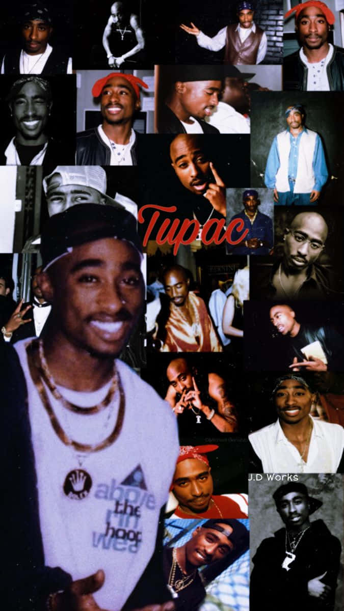 Tupac Shakur Collage Aesthetic Wallpaper