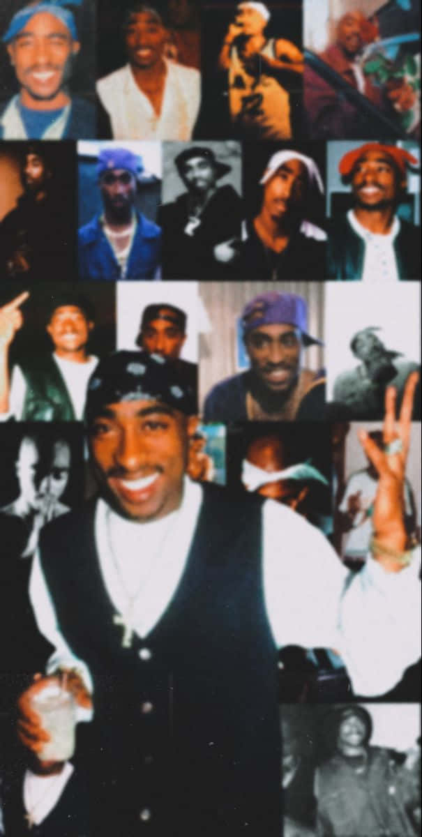 Tupac Shakur Collage Aesthetic.jpg Wallpaper