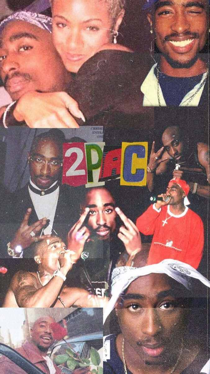 Tupac Shakur Collage Aesthetic Wallpaper