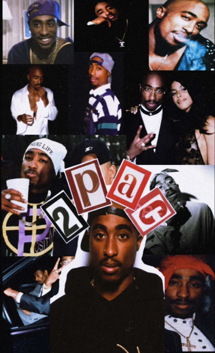 Tupac Shakur Collage Aesthetic Wallpaper