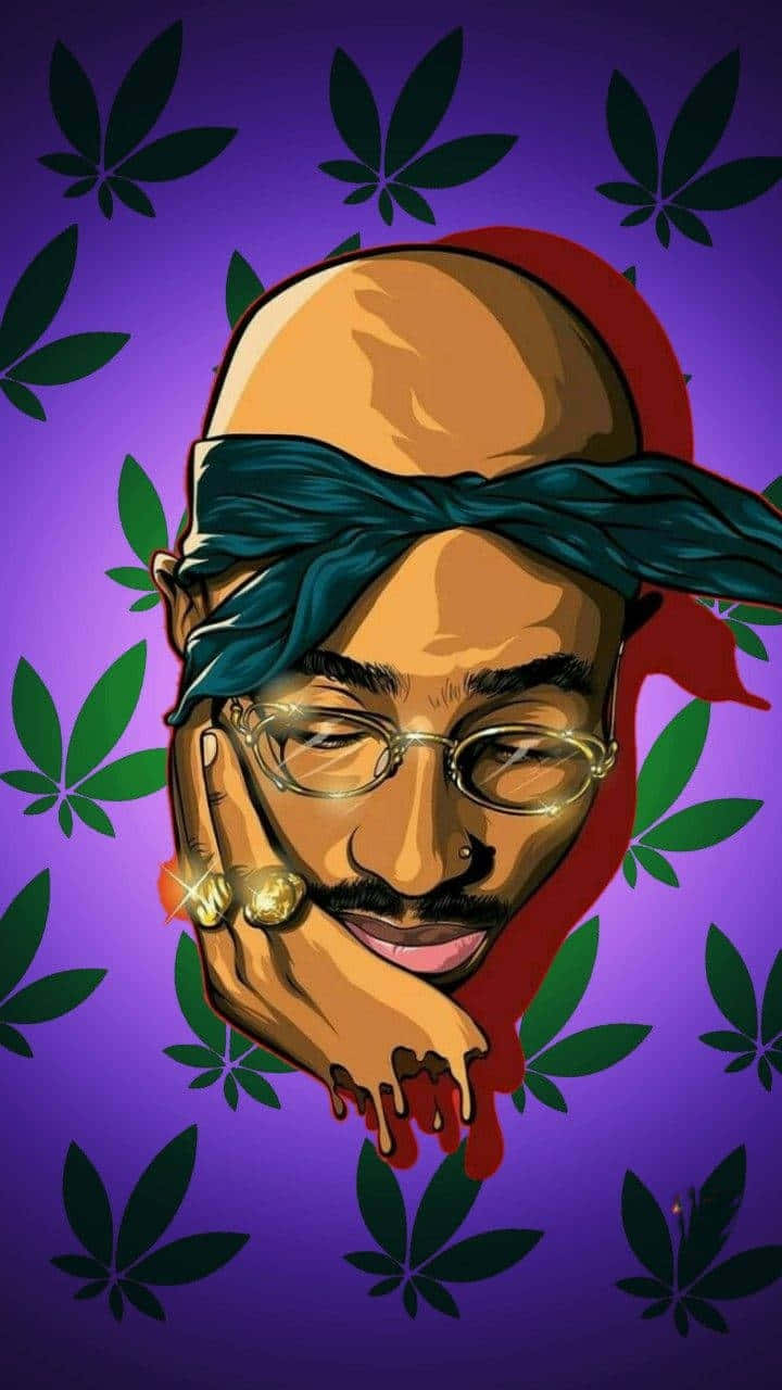 Tupac Shakur Illustration Aesthetic Wallpaper