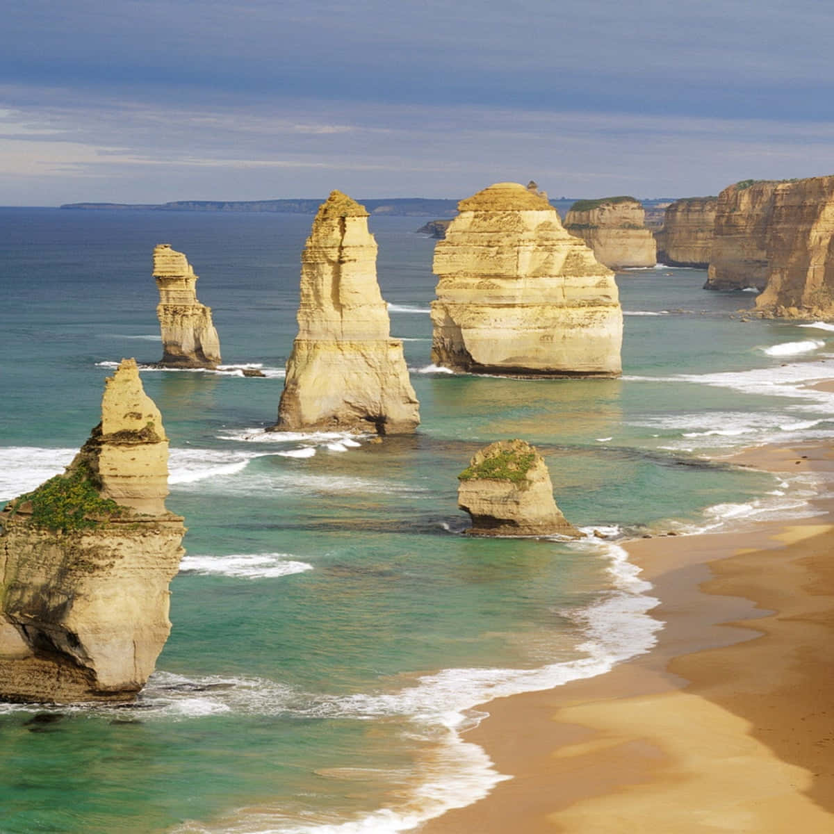 Twelve Apostles In Victoria Australia During Magic Hour Wallpaper