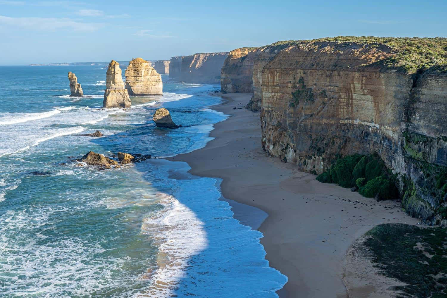 Twelve Apostles In Victoria Australia On A Sunny Day Wallpaper