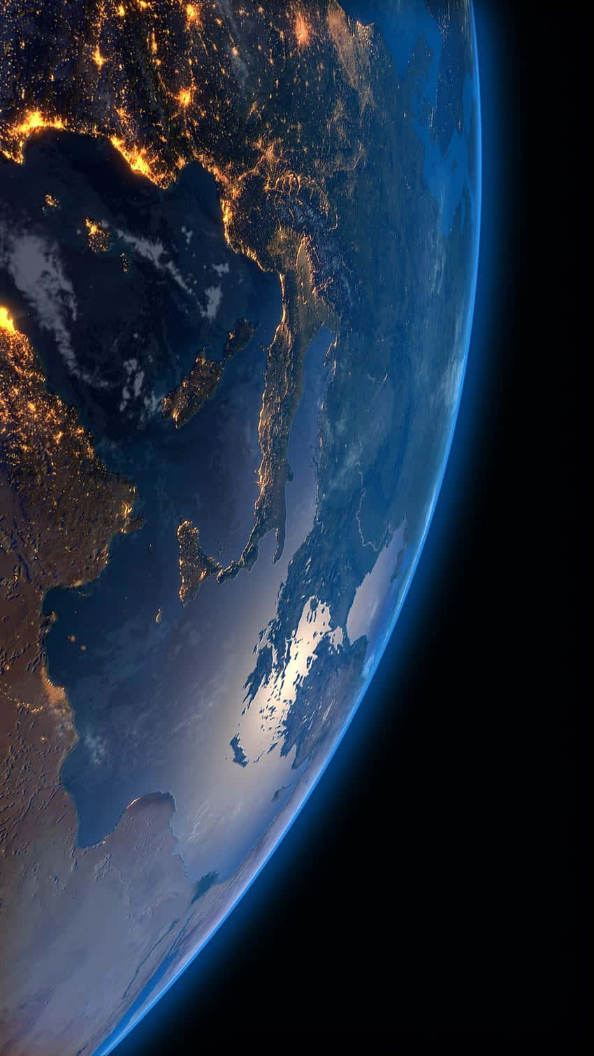 Twilight_ Earth_from_ Space Wallpaper