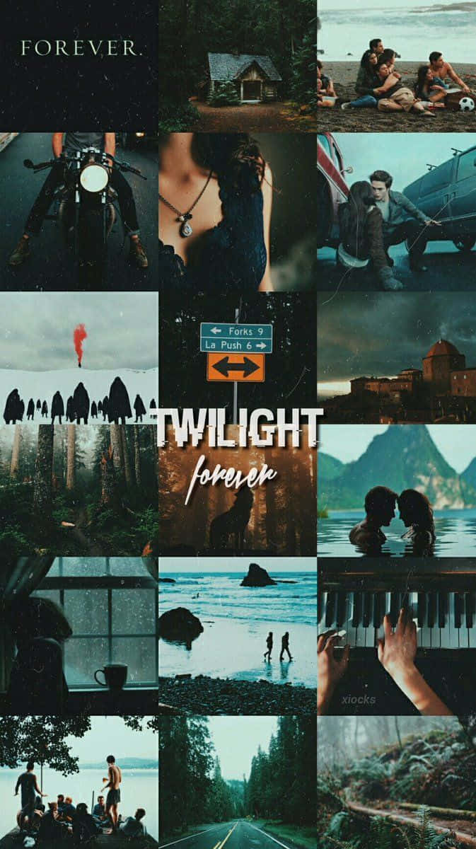 Twilight Forever Collagei Phone Wallpaper Wallpaper