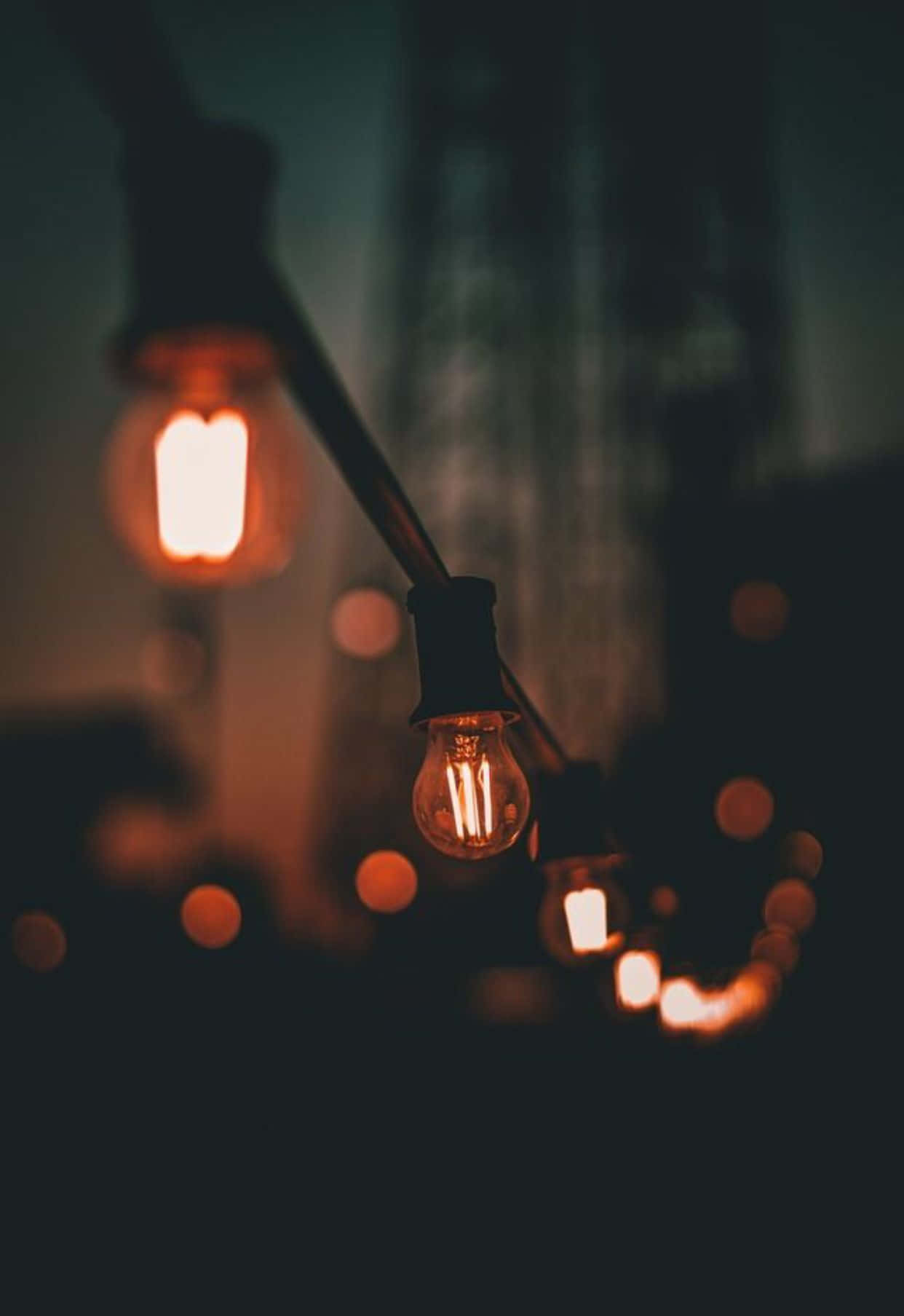 Twilight Glow Edison Bulbs Wallpaper