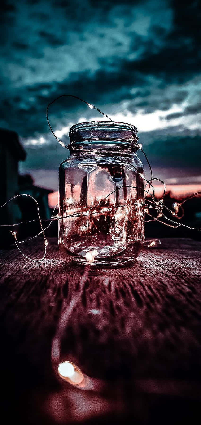 Twilight Glow Jar Lights Wallpaper