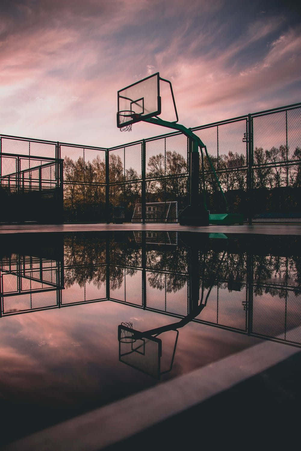 Twilight Reflections_ Basketball Court.jpg Wallpaper