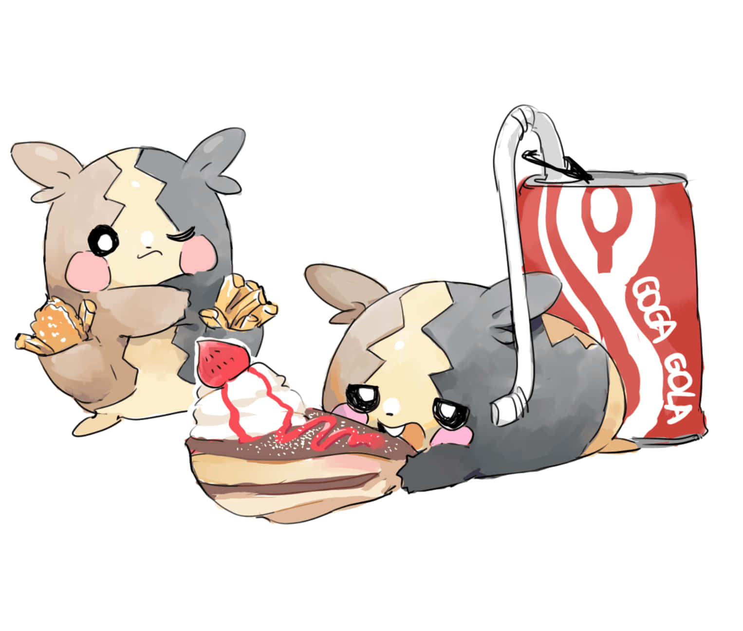 Two Full Belly Morpeko Wallpaper