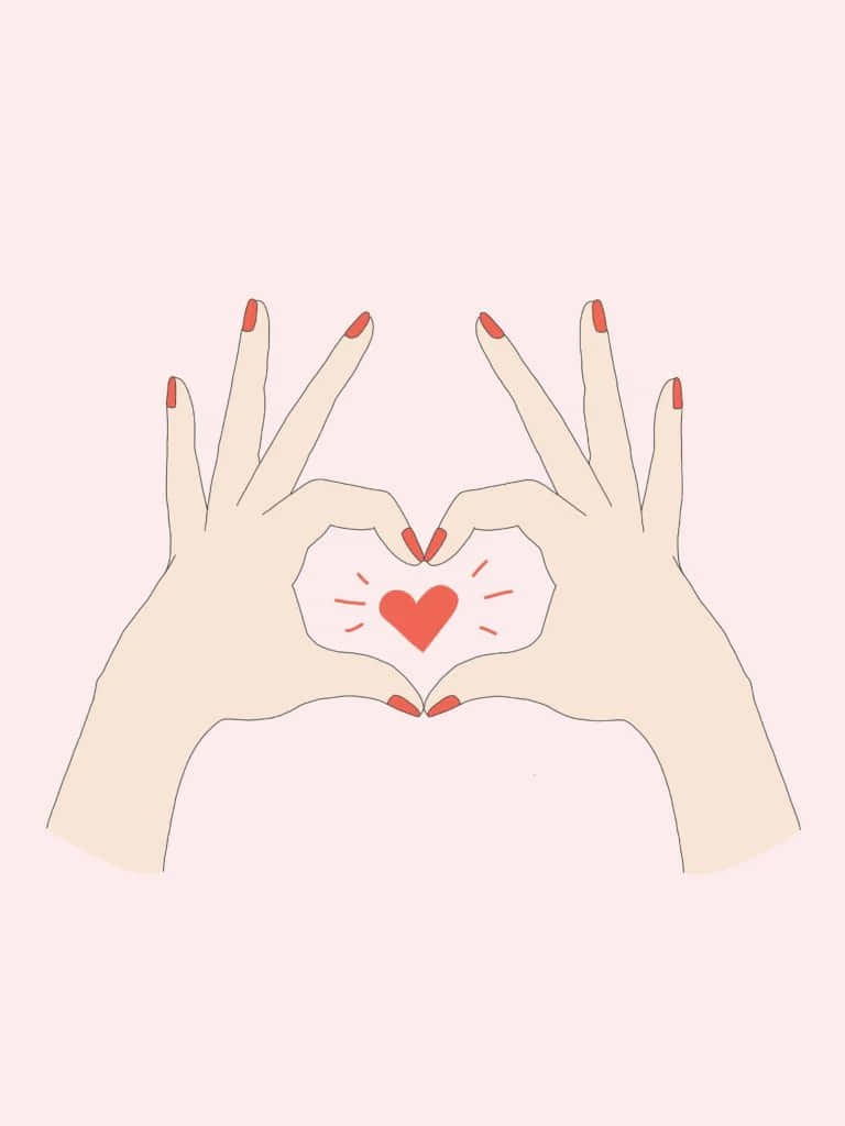 Two Hands Making A Heart Shape Wallpaper