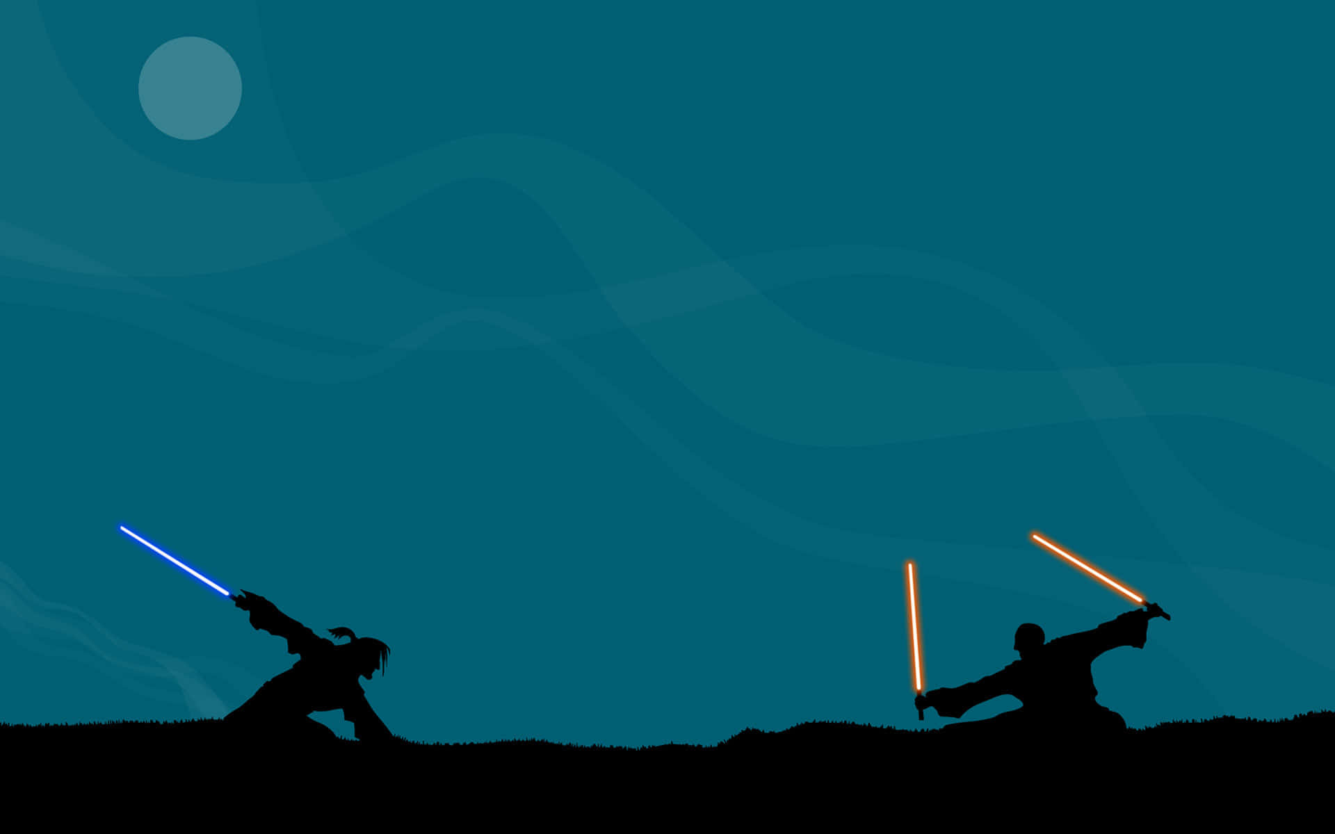 Two Jedi Masters Engage In Epic Lightsaber Duel