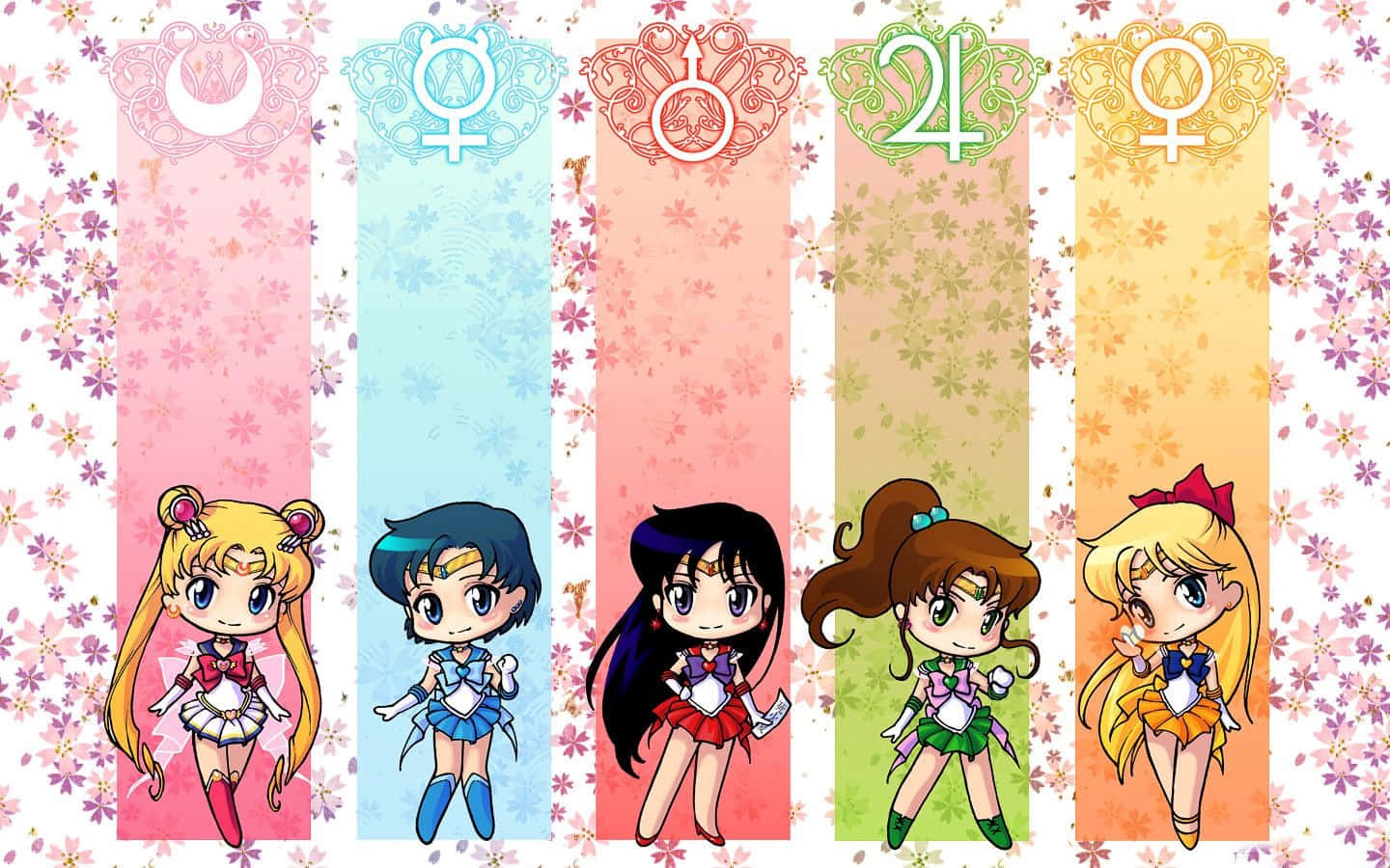 Two Magical Girls United By Friendship Wallpaper