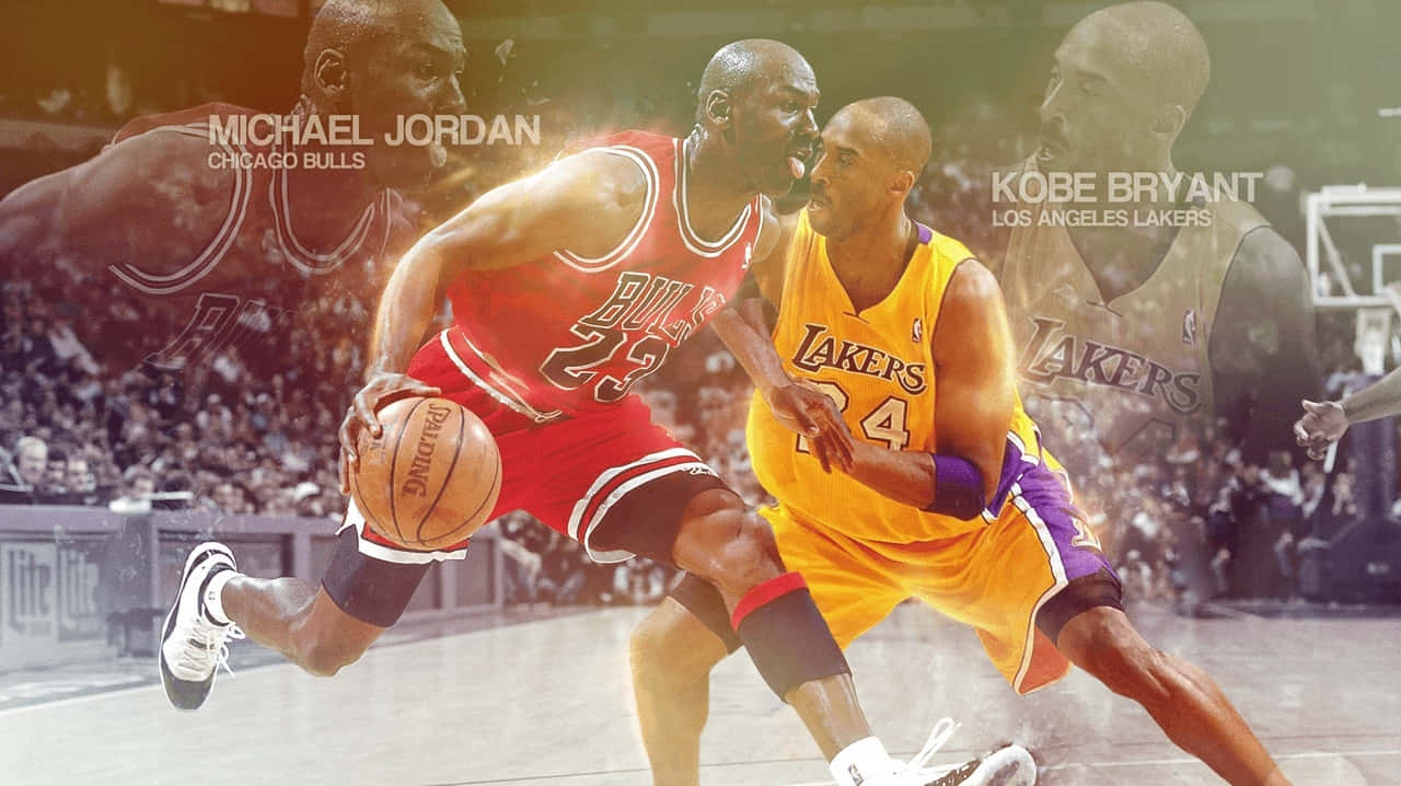 Two Of The Greatest Basketball Players Of All Time - Michael Jordan And Kobe Bryant Wallpaper