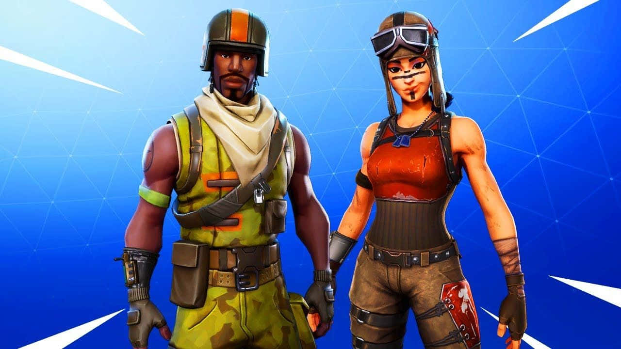 Two People In Fortnite Wallpaper