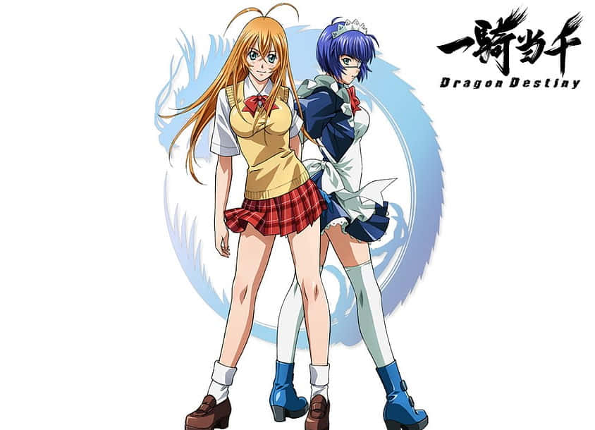 Two Powerful Warriors Clash In An Epic Showdown In Ikki Tousen Wallpaper