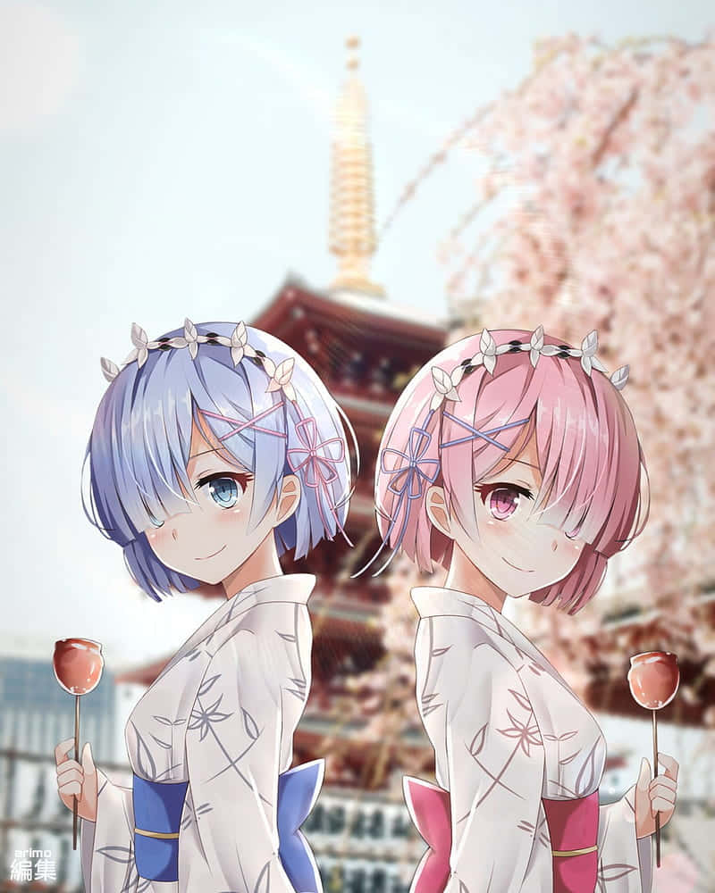 Two Unlikely Companions, Ram And Rem. Wallpaper