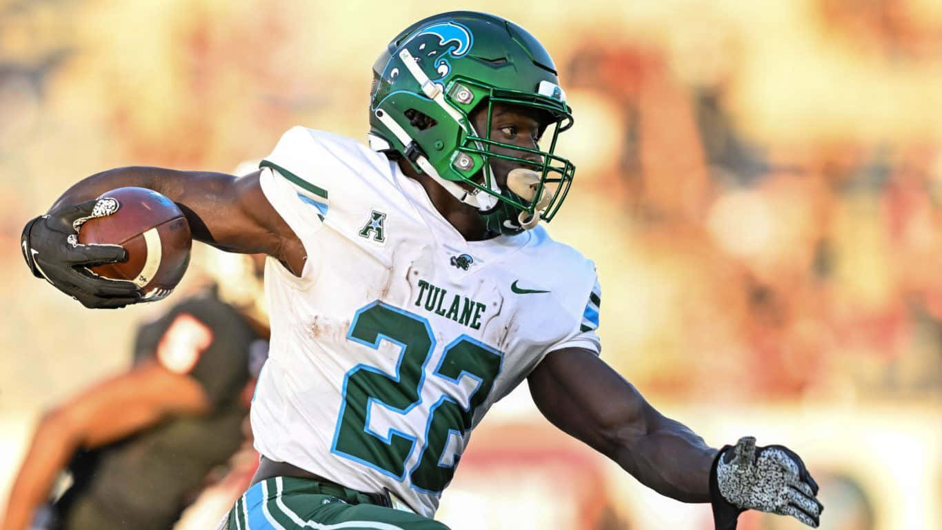 Tyjae Spears Tulane Football Action Wallpaper