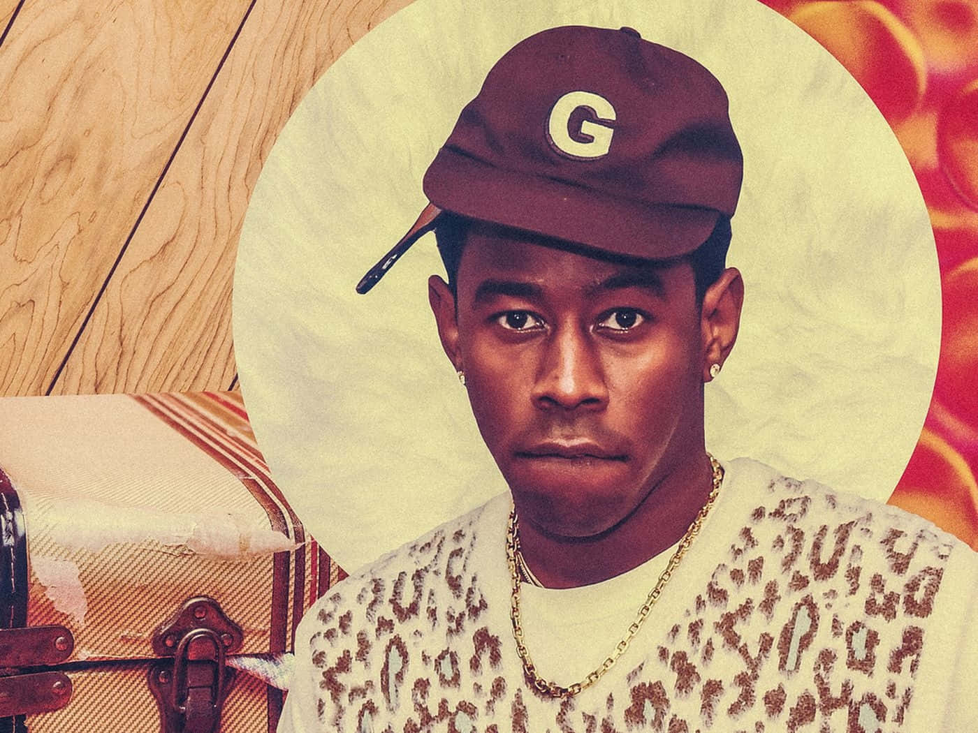 Tyler The Creator Leopard Print Aesthetic Wallpaper