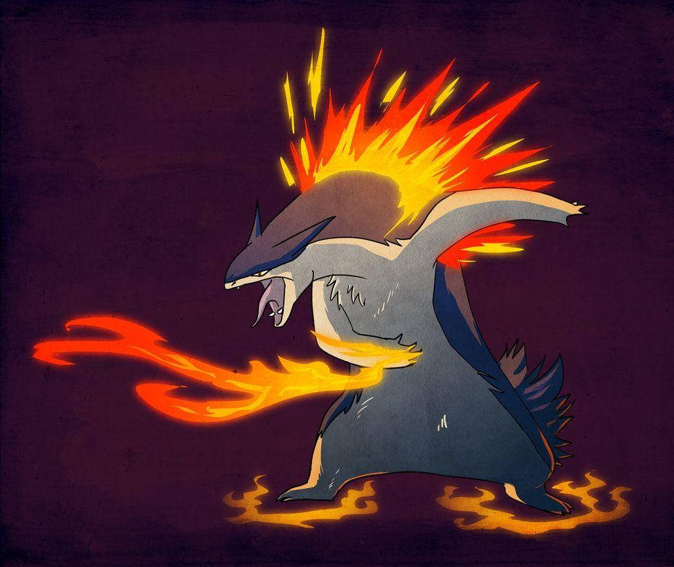 Typhlosion Purple Hd Wallpaper