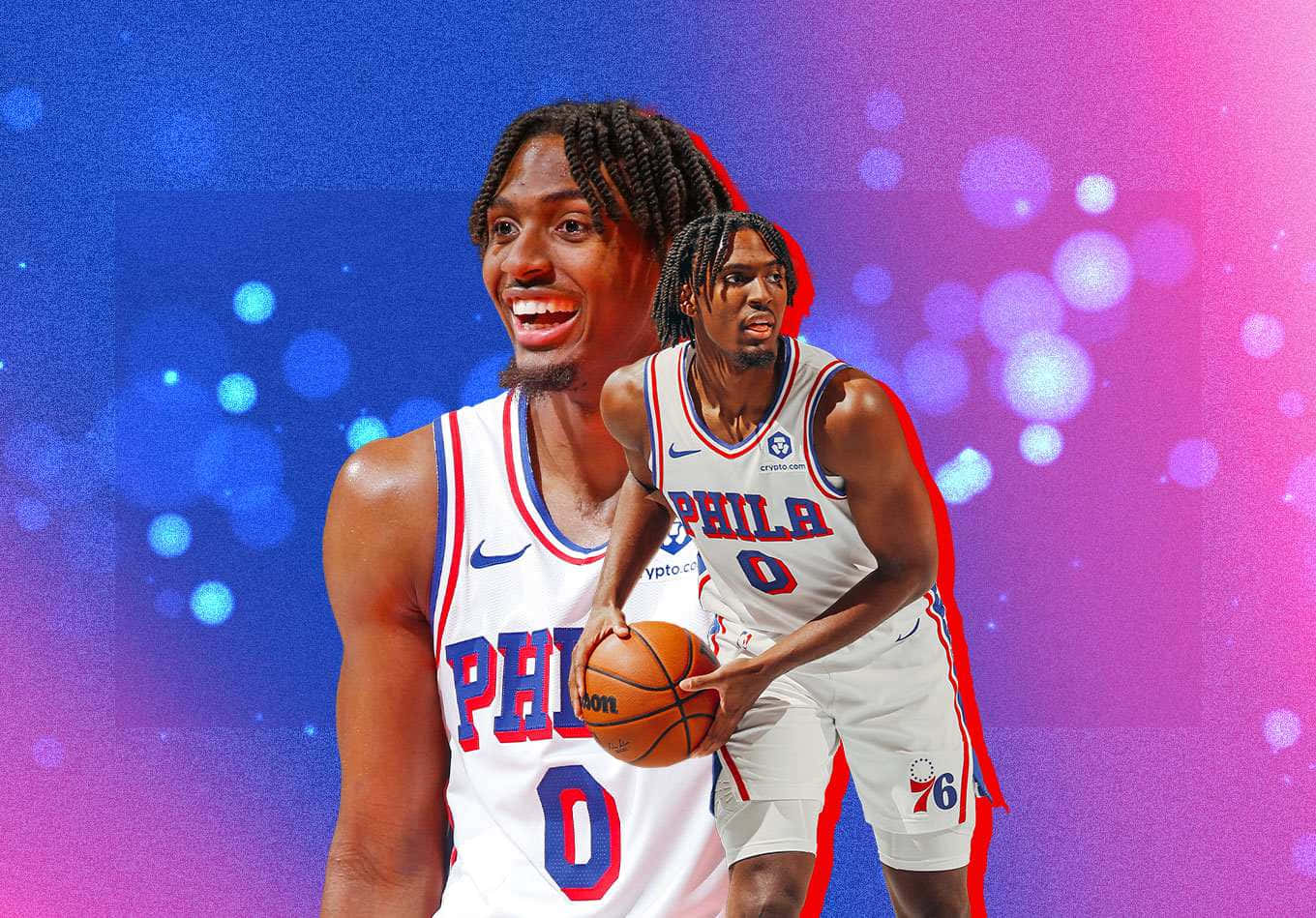 Tyrese Maxey Philadelphia76ers Basketball Player Wallpaper