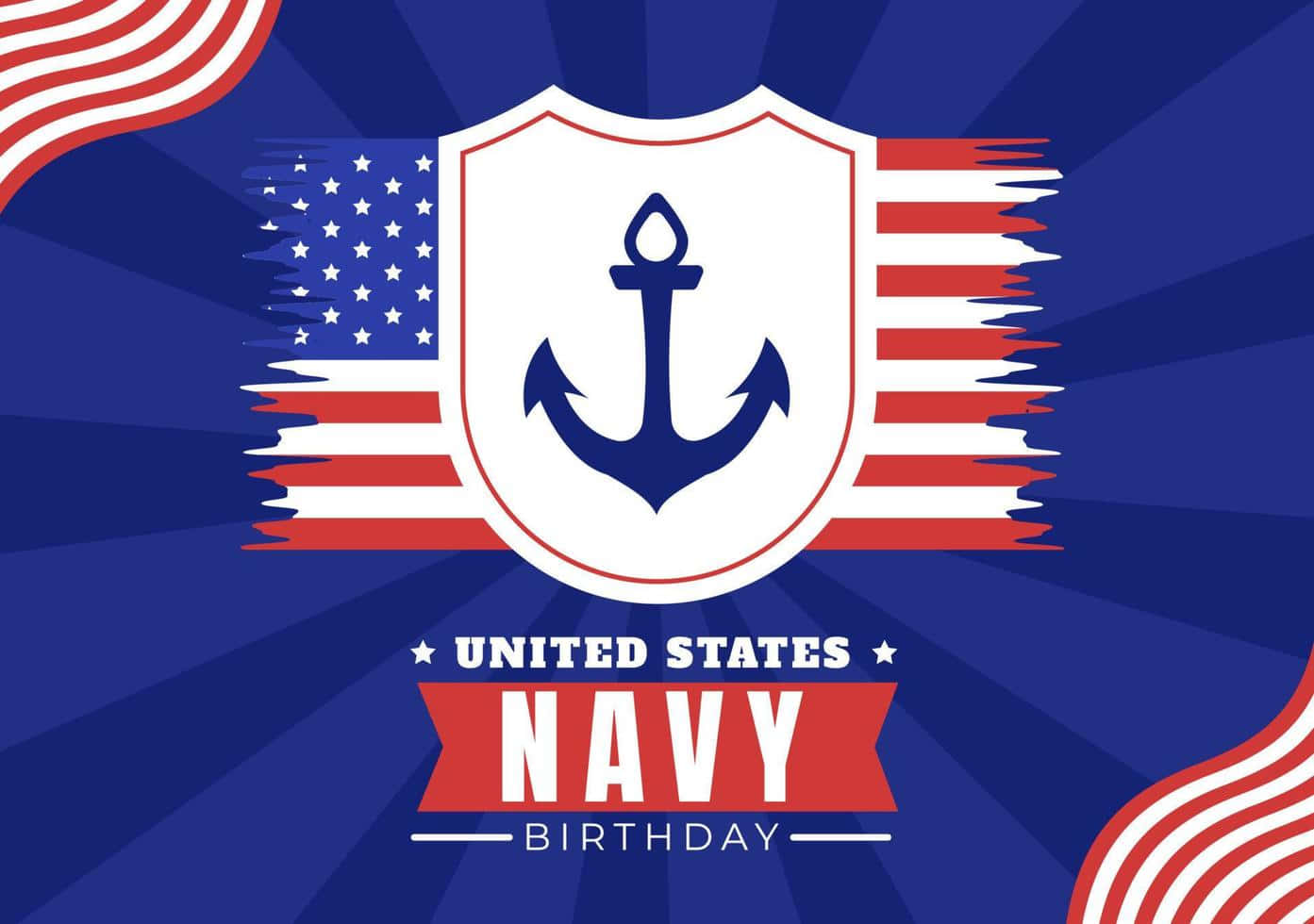 U S Navy Birthday Celebration Graphic Wallpaper