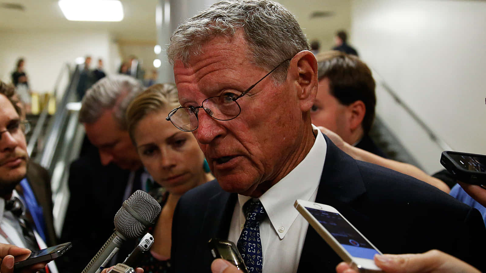 U.s. Senator Jim Inhofe In A Press Interaction Wallpaper