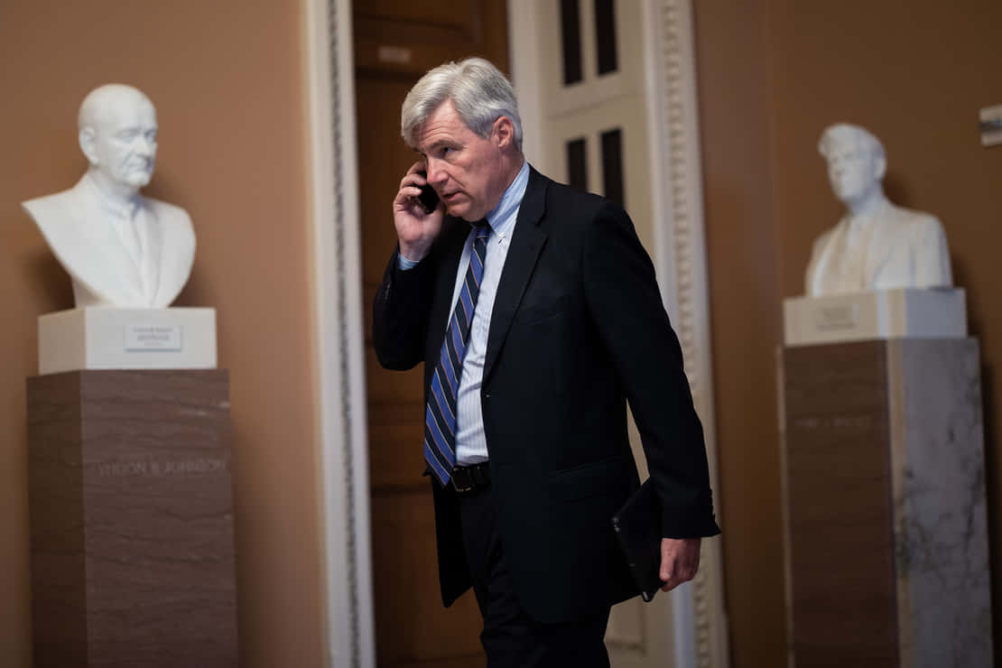 U.s. Senator Sheldon Whitehouse Delivering A Speech Wallpaper