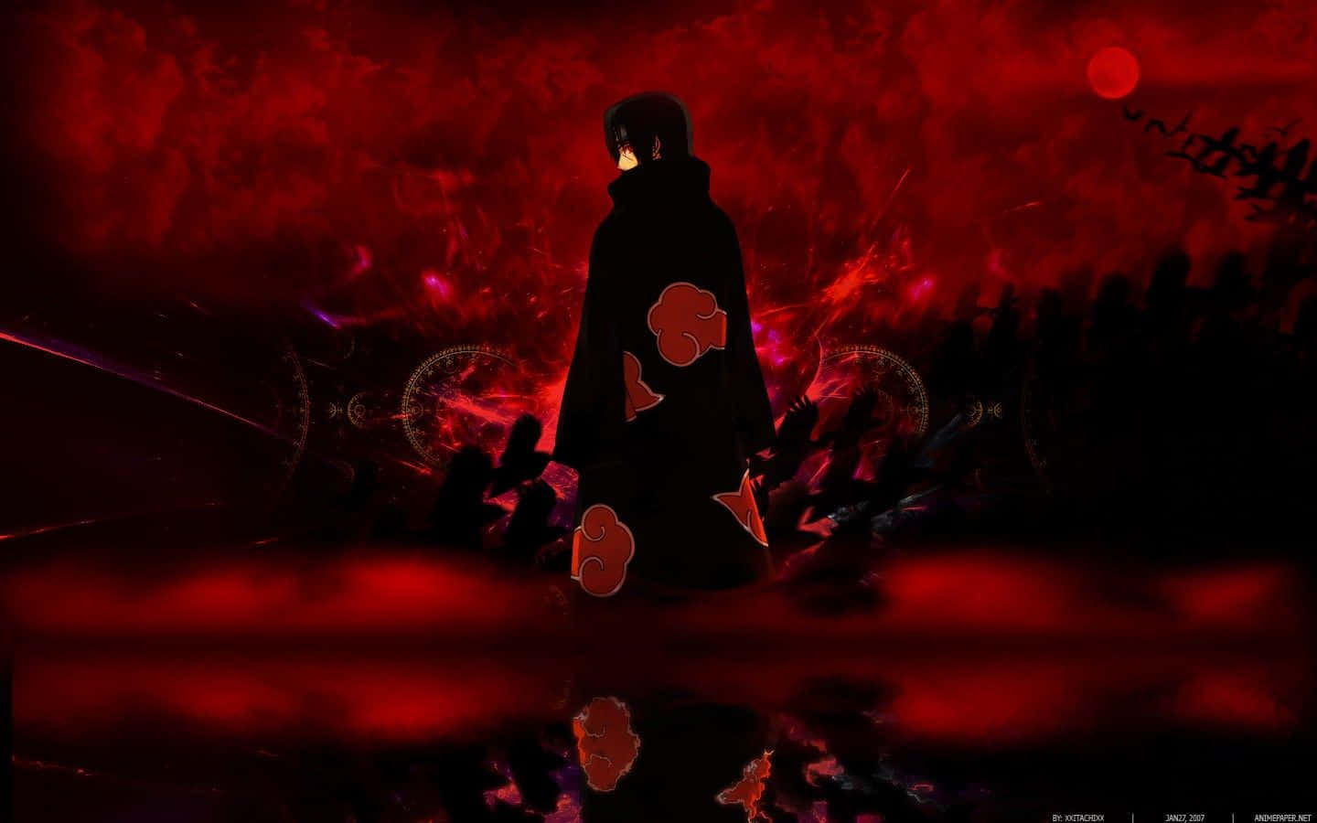 Uchiha Clan's Symbolic Crest Wallpaper