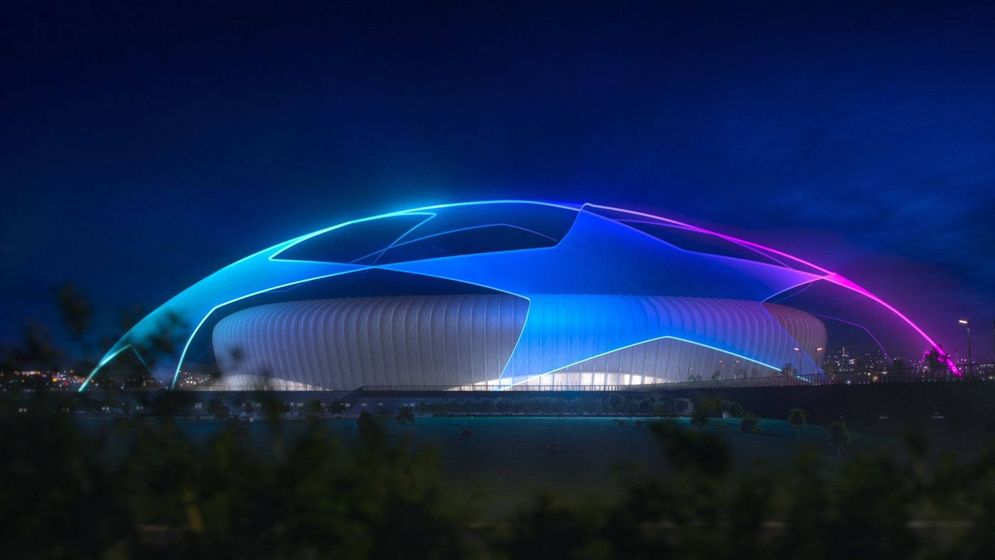 Uefa Champions League Star Arena Design Wallpaper