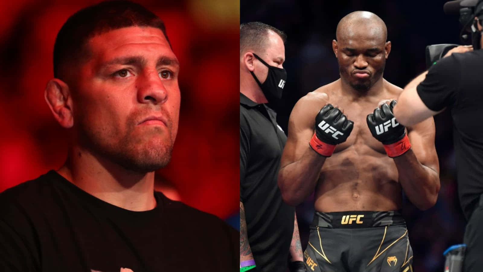 Ufc Fighters Kamaru Usman And Nick Diaz Wallpaper