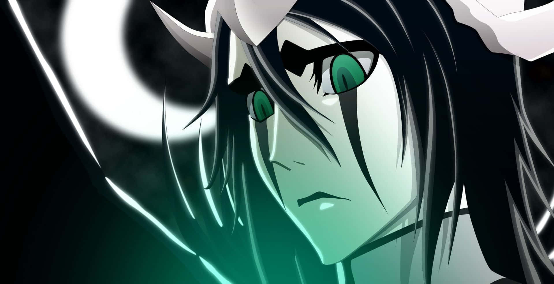 Ulquiorra Cifer In The Iconic Black And White Arrancar Uniform Wallpaper