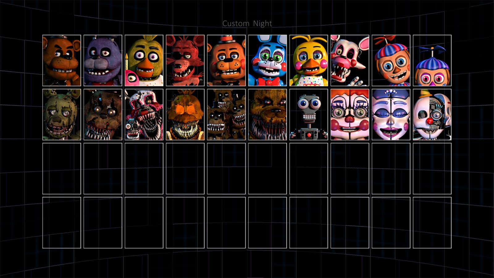 Ultimate Custom Night - Nightmarish Five Nights At Freddy's Showdown Wallpaper