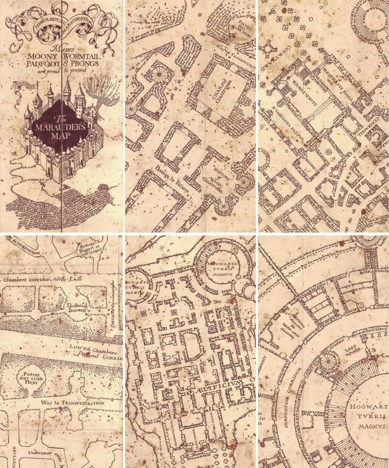 Uncover The Secrets Of Hogwarts With The Marauder’s Map Wallpaper