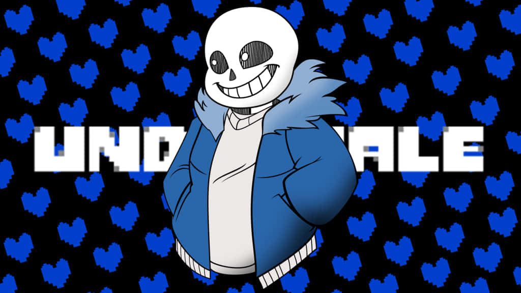 Undertale Sans Blue Hearts Wallpaper